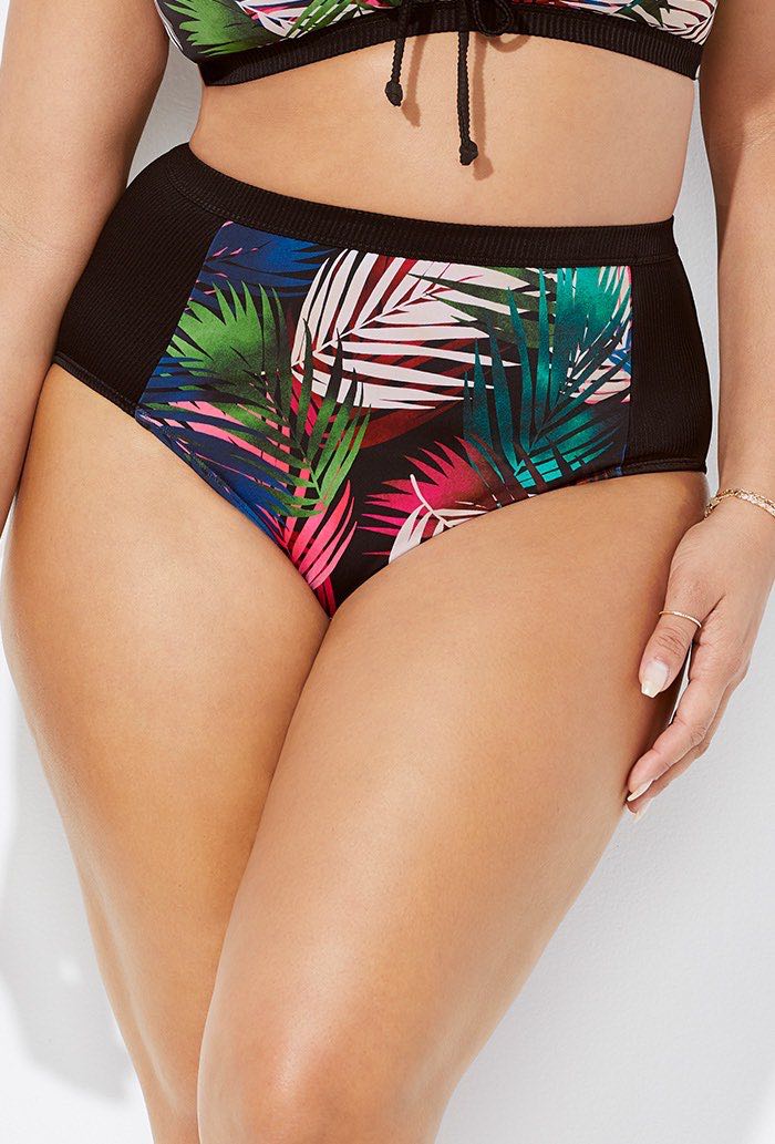 Charmer Catalina High Waist Bikini Bottom FINAL SALE Plus Size Swimwear