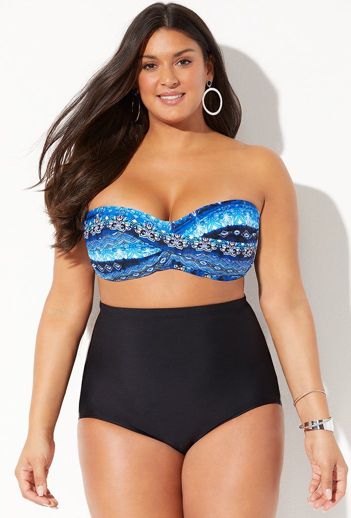 Valentine Queensland Bikini with High Waist Brief Plus Size Swimwear